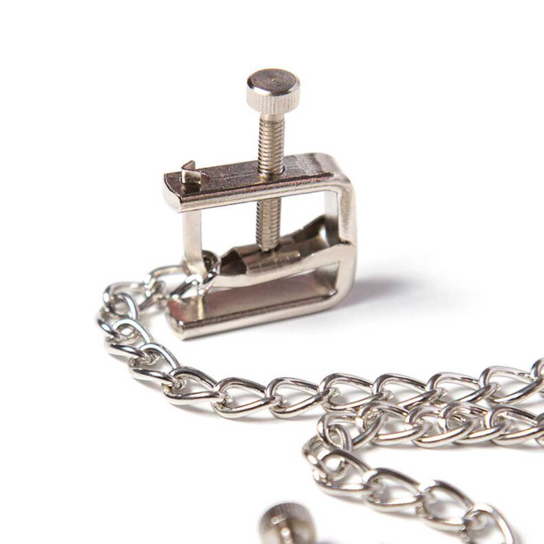 Metallische Schraubnippelklemmen mit Kette