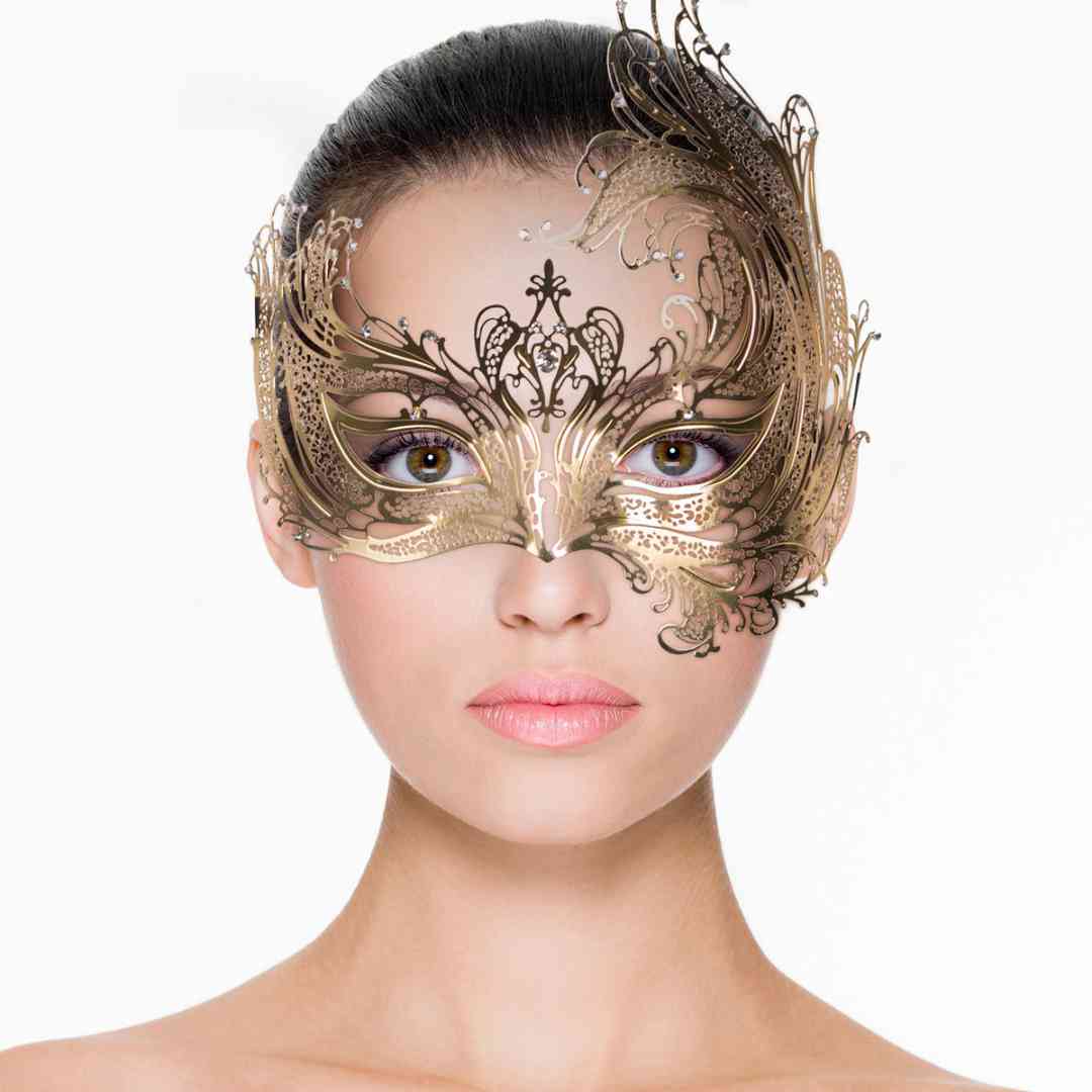 Goldfarbene venezianische Maske