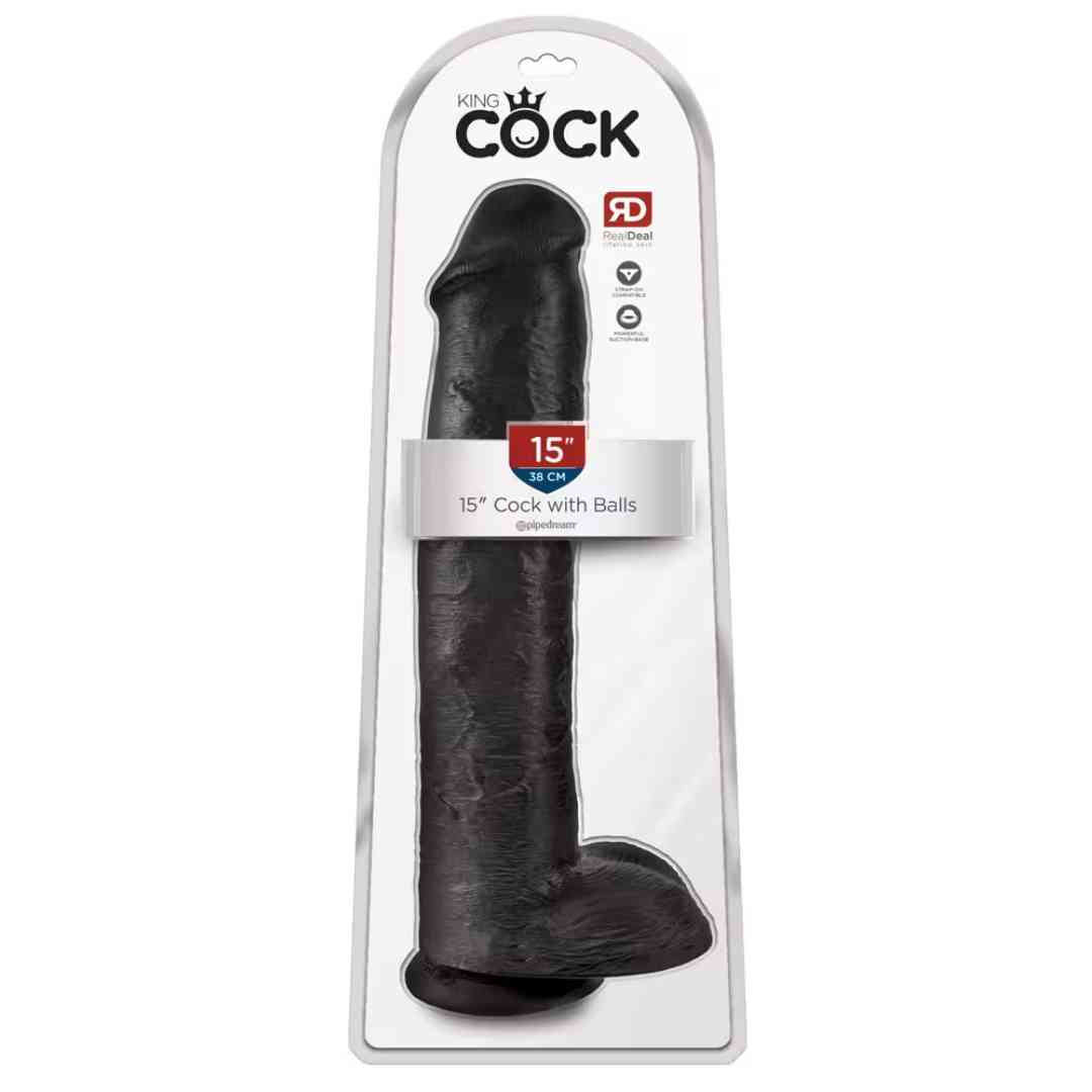 XXL Dildo "15'' Cock with Balls“