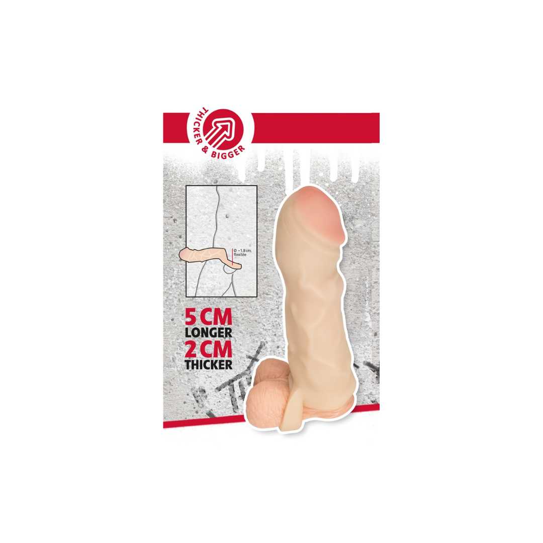 Penishülle „Thicker & Bigger Extension“ mit Hodenring