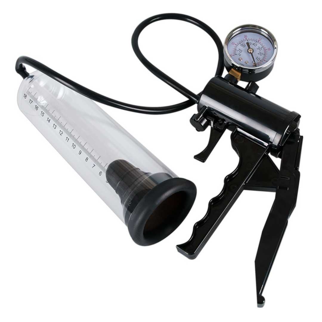 Penispumpe „Stiff and Strong“ mit Messskala