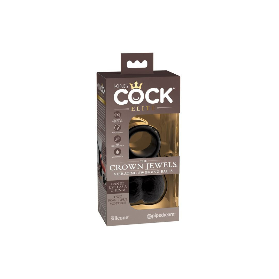 Penisring „The Crown Jewels – Vibrating Swinging Balls“ - OH MY! FANTASY