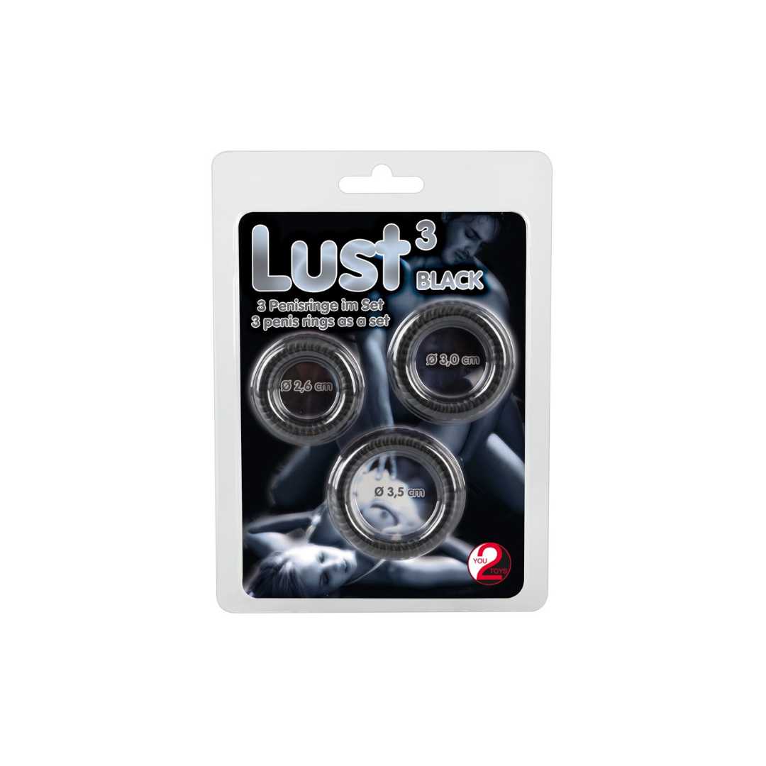 3-teiliges Penisringset „Lust hoch 3“