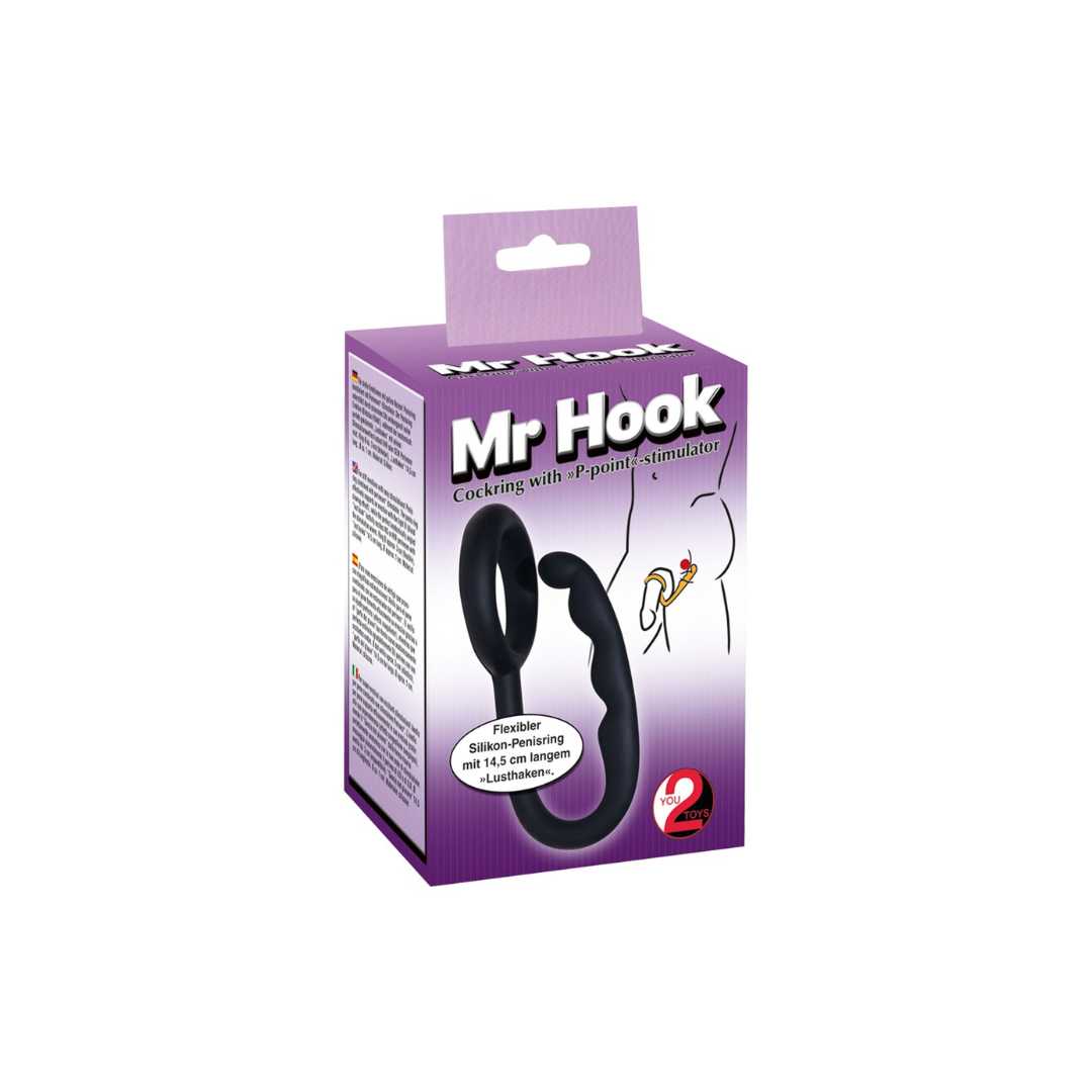 Penisring „Mr. Hook“ mit Analkette