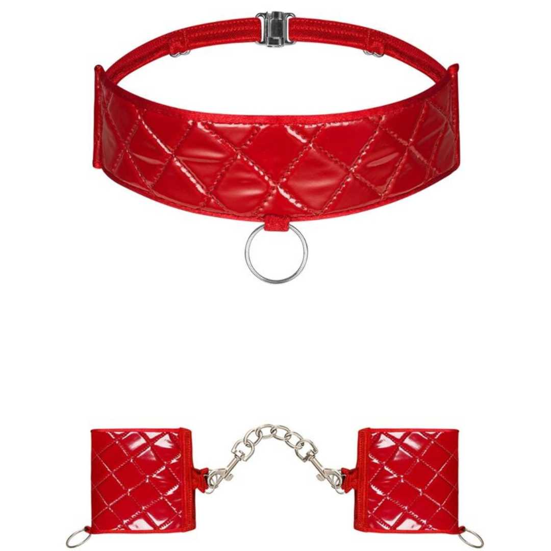 Rote Manschetten und Choker