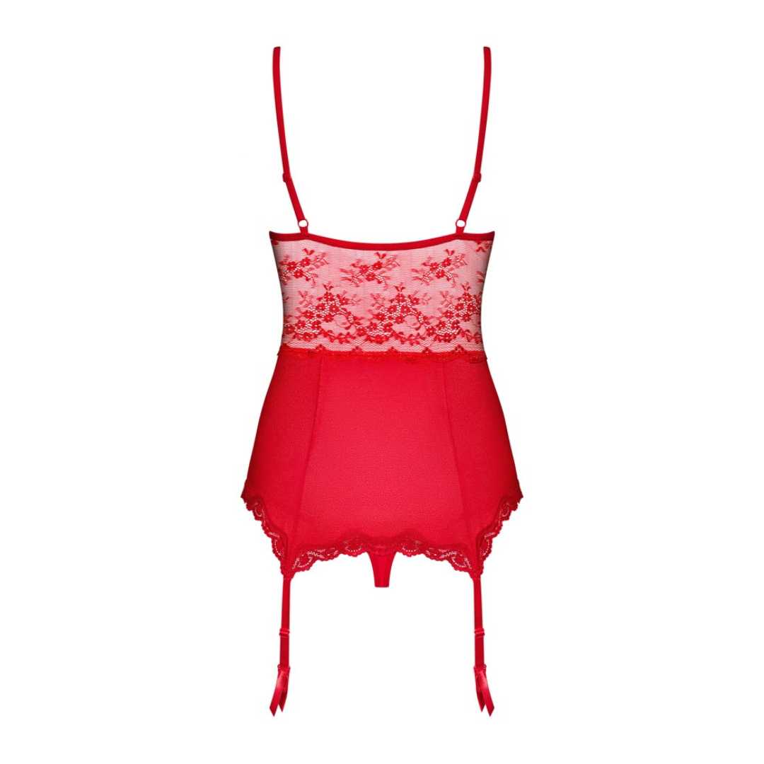 Strapshemd plus String „Lovica“ aus Spitze, Tüll und Satin