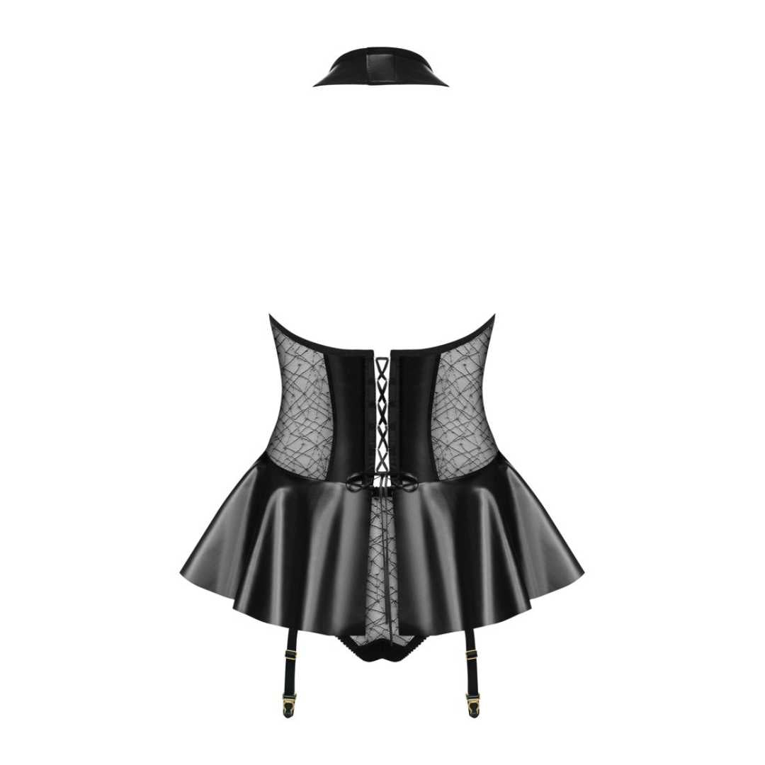 Straps-Kleid plus String mit abnehmbaren Strapsen