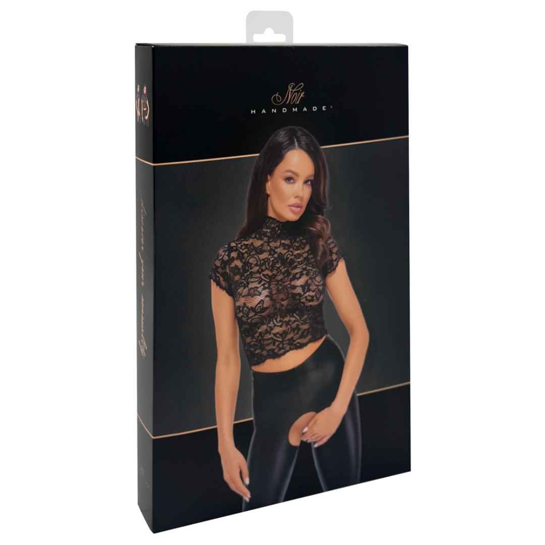 Spitzen Top In Schwarz