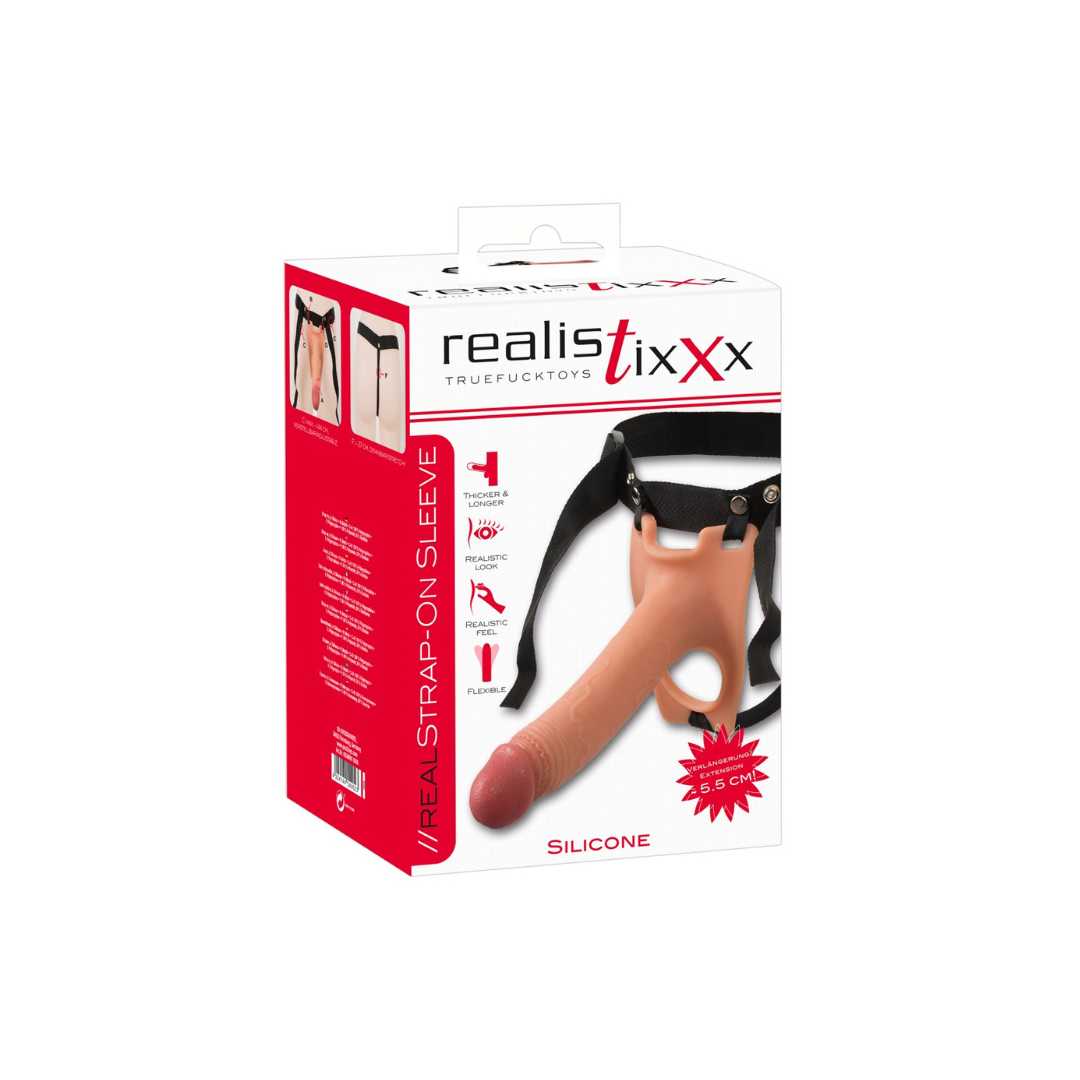 Strap-on Sleeve mit Hodenloch