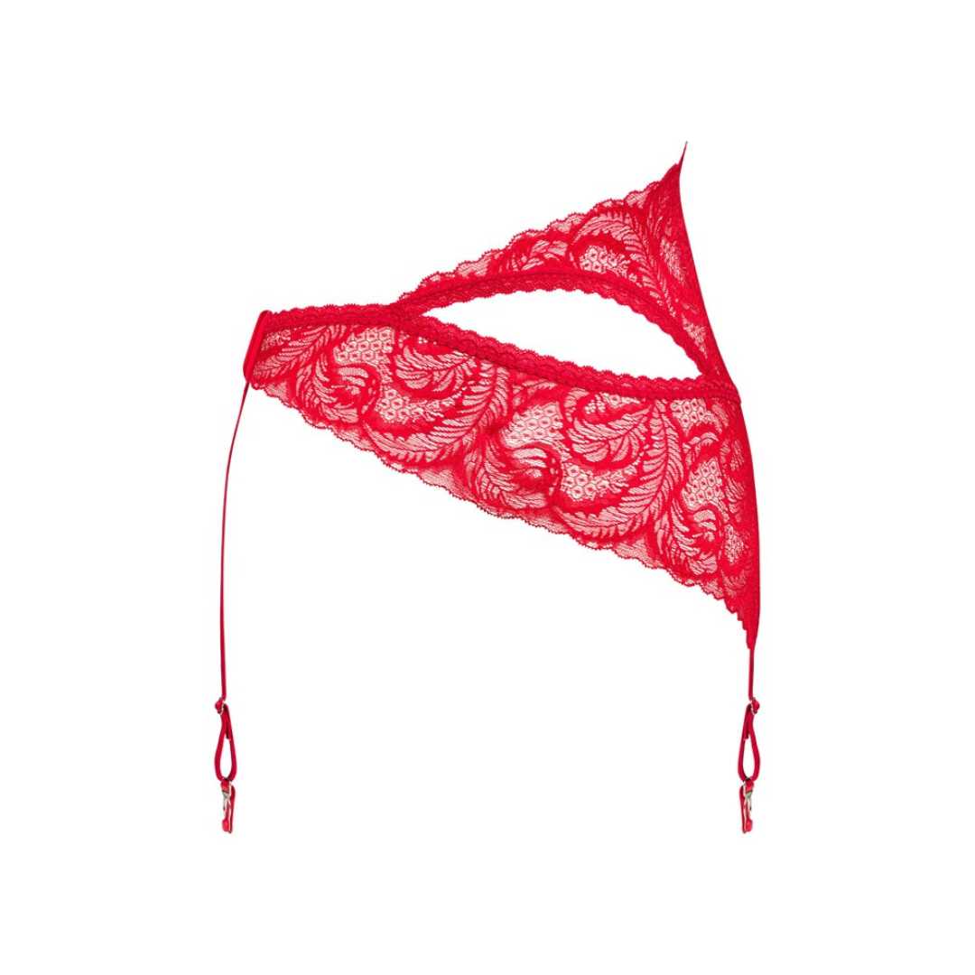 Strapsgurt aus feiner roter Spitze