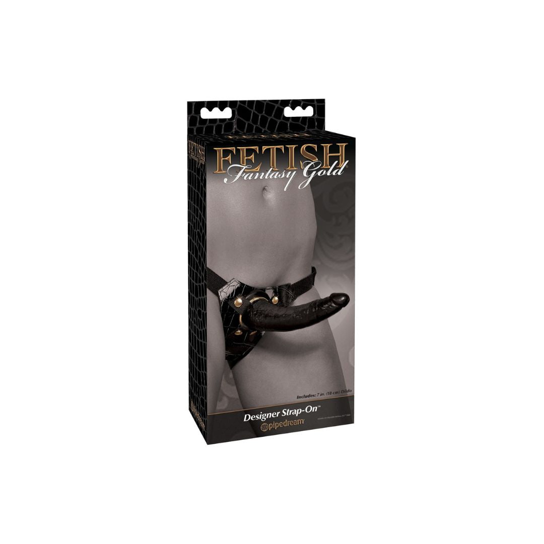Strap-On mit Gold Details und Dildo - OH MY! FANTASY