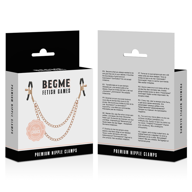 Begme - Nippelklemmen mit Metallkette - prickelnde Stimulation
