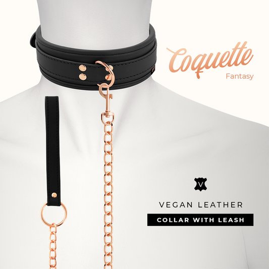 Coquette - Halskette aus veganem Leder mit Riemen