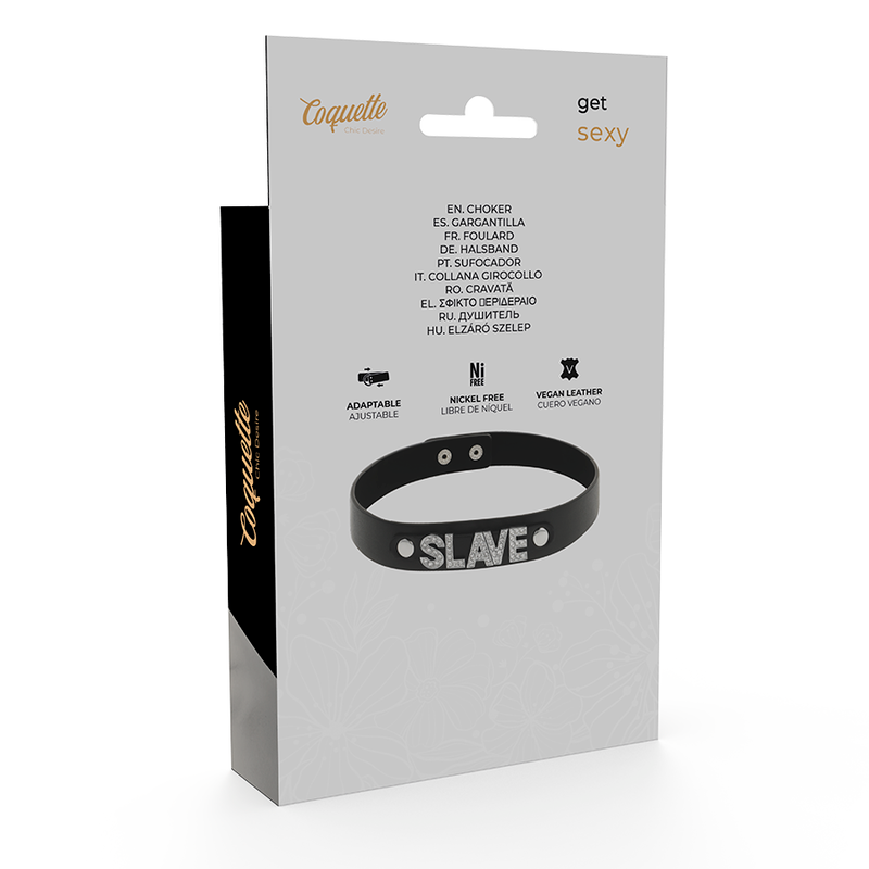 Coquette - Sklaven-Halsband aus veganem Leder