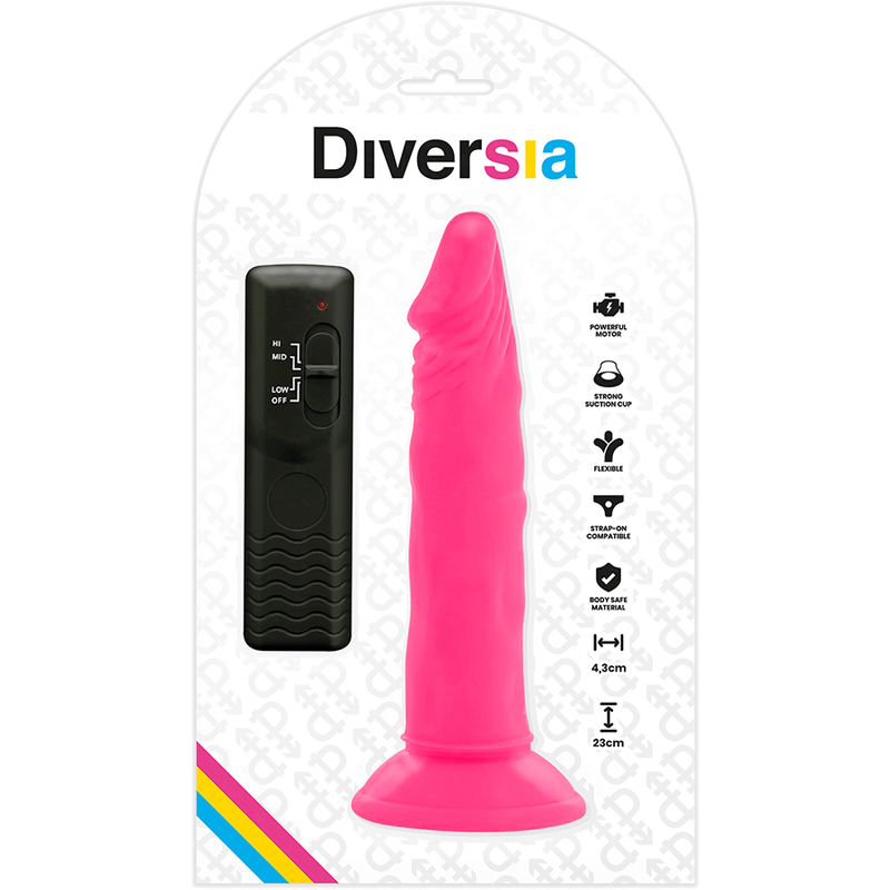 Diversia - Vibro Dildo mit Saugnapf und Fernbedienung