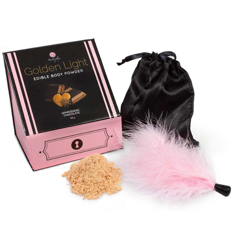 Secretplay - Golden Light Kit - Massage-Set mit Schokoladenpulver & Feder