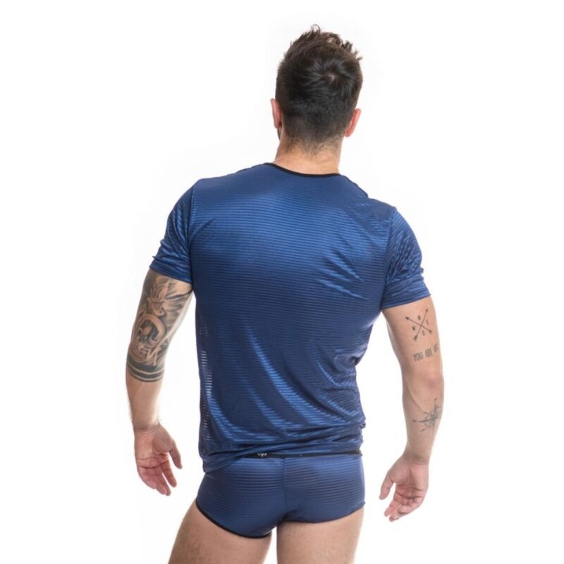 Anais Men - Naval - Herren-Shirt mit Streifen