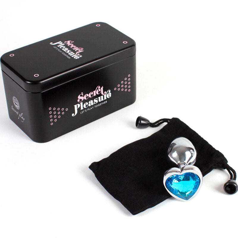 Secretplay - Blaues Herz - Analplug aus Metall