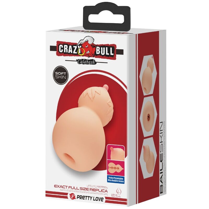 Crazy Bull - Dehnbarer Masturbator mit geripptem Kanal