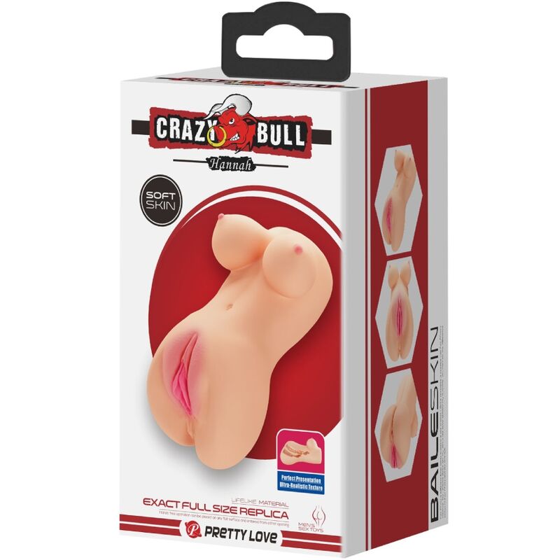 Crazy Bull - Vagina-Masturbator mit Doppelöffnung und Rillentunnel