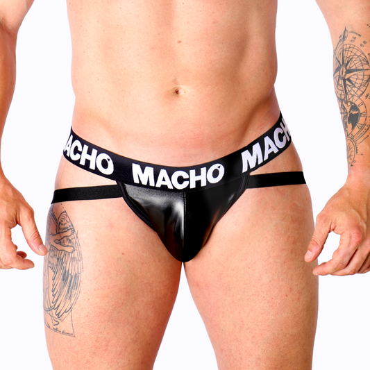 MacHo Underwear - Mx25nc Jock Schwarzes Leder