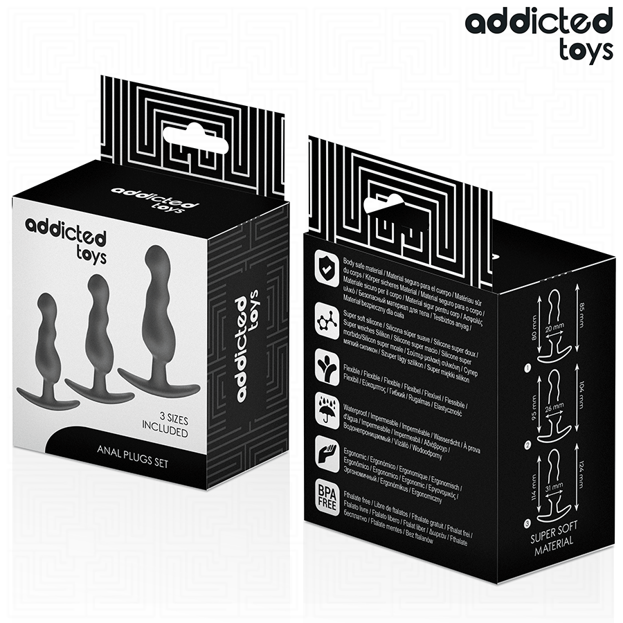 Addicted Toys - Kurviger Analplug aus Silikon Set