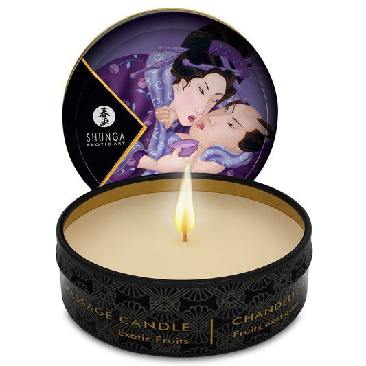 Shunga Erotic Art - Mini Caress by Candelight - Exotische Früchte-Massagekerze