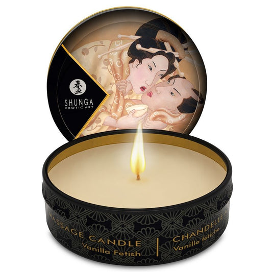 Shunga Erotic Art - Mini Caress by Candelight - Vanille-Massagekerze