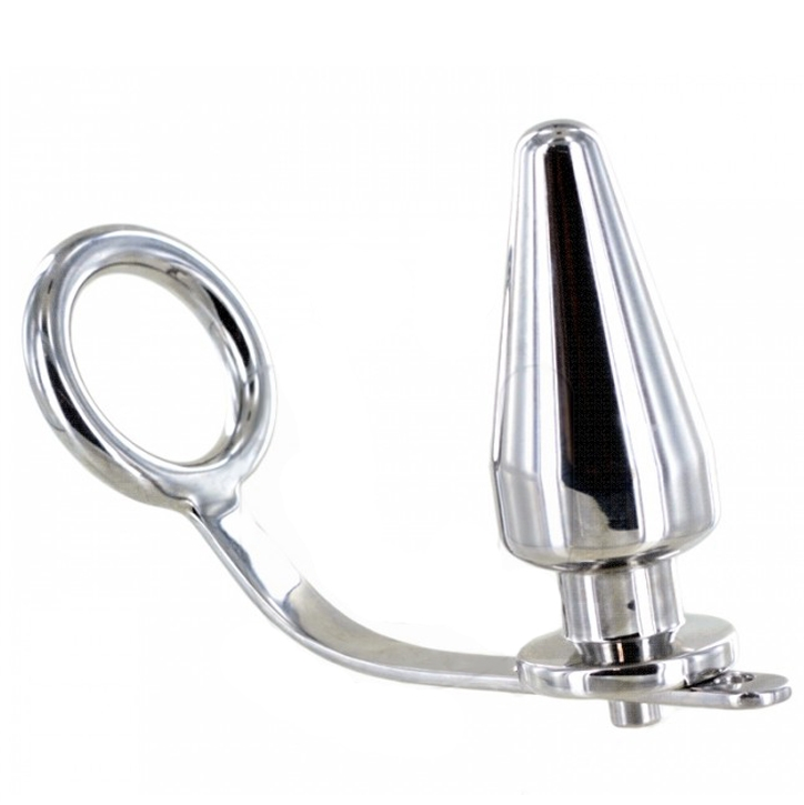Metal Hard - Stahlring mit Analplug
