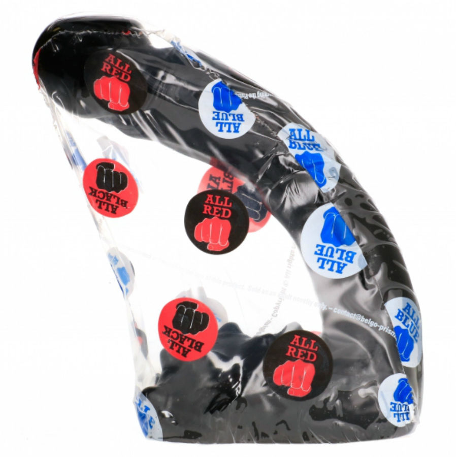 All Black - Schlanker Dildo mit strukturierter Basis