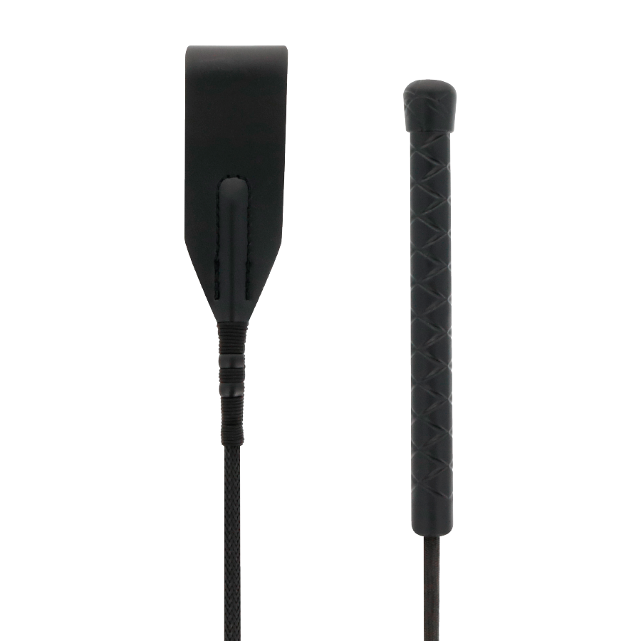 Darkness - Reitpeitsche mit Lederspitze – BDSM Stimulationspeitsche