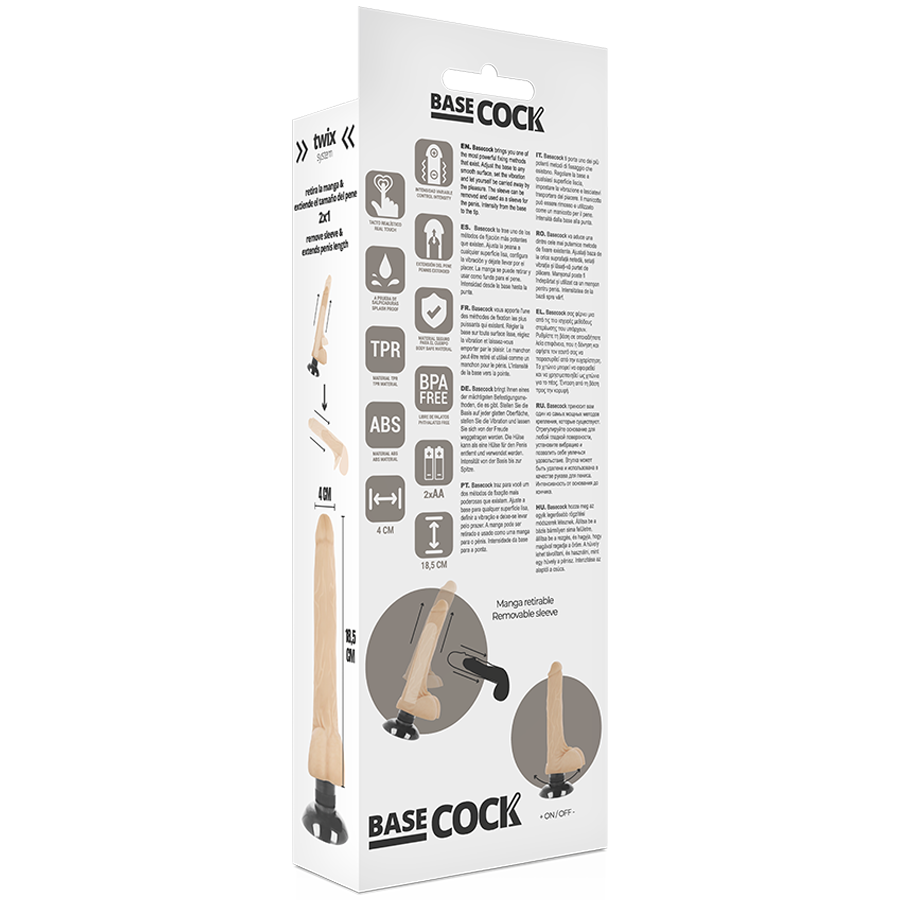 Basecock - Vibrationsdildo - Realistischer Vibrator mit Flexschaft