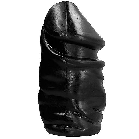 All Black - Großer glatter Dildo ohne Hoden