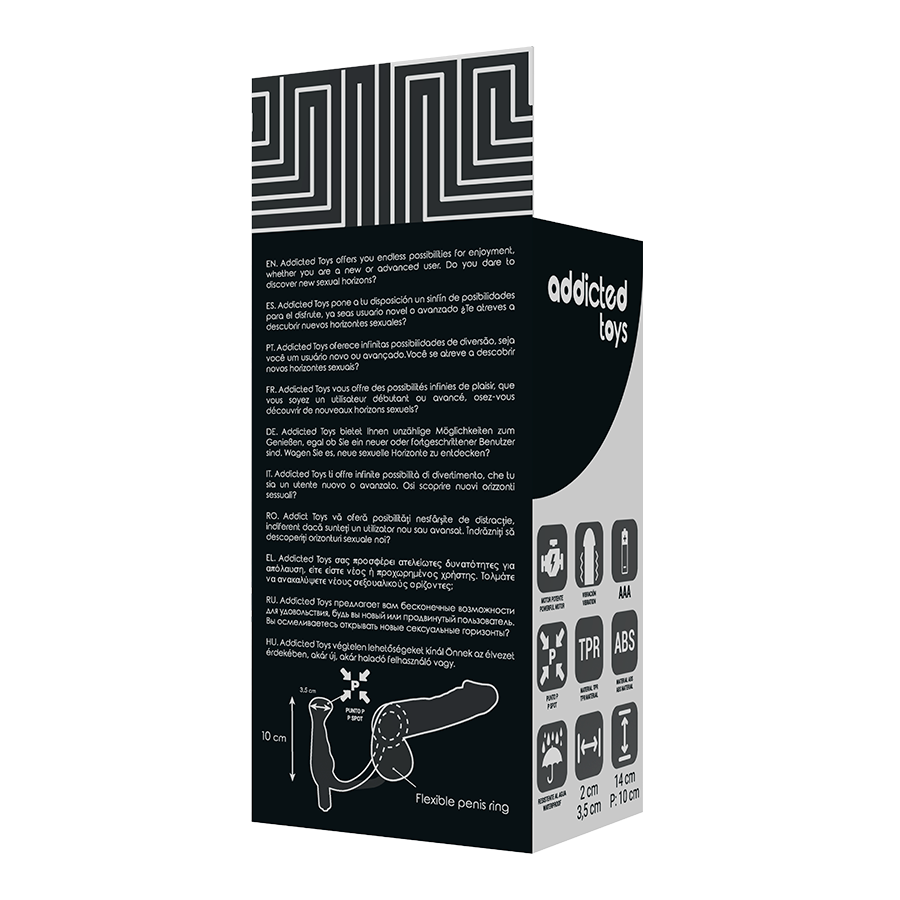 Addicted Toys - Prostata-Vibrator mit Penisring