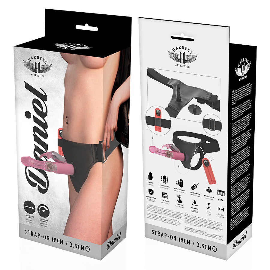 Harness Attraction - Daniel - Strap-On mit Vibration