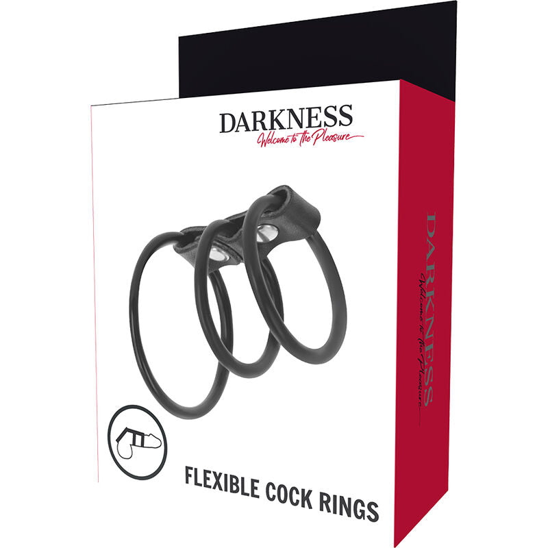 Darkness - Penis- und Hodenring – Unterstützung für längere Erektion