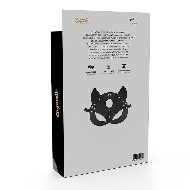 Coquette - Vegane Ledermaske mit Katzenohren