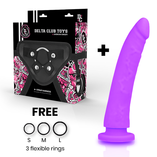 Deltaclub - Harness - Silikondildo mit Gurt