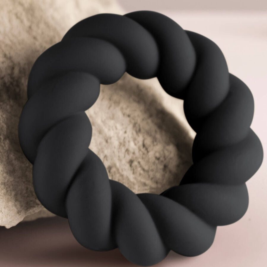ROCKS-OFF - TWIST SCHWARZER SILIKON-MASTURBATOR-RING