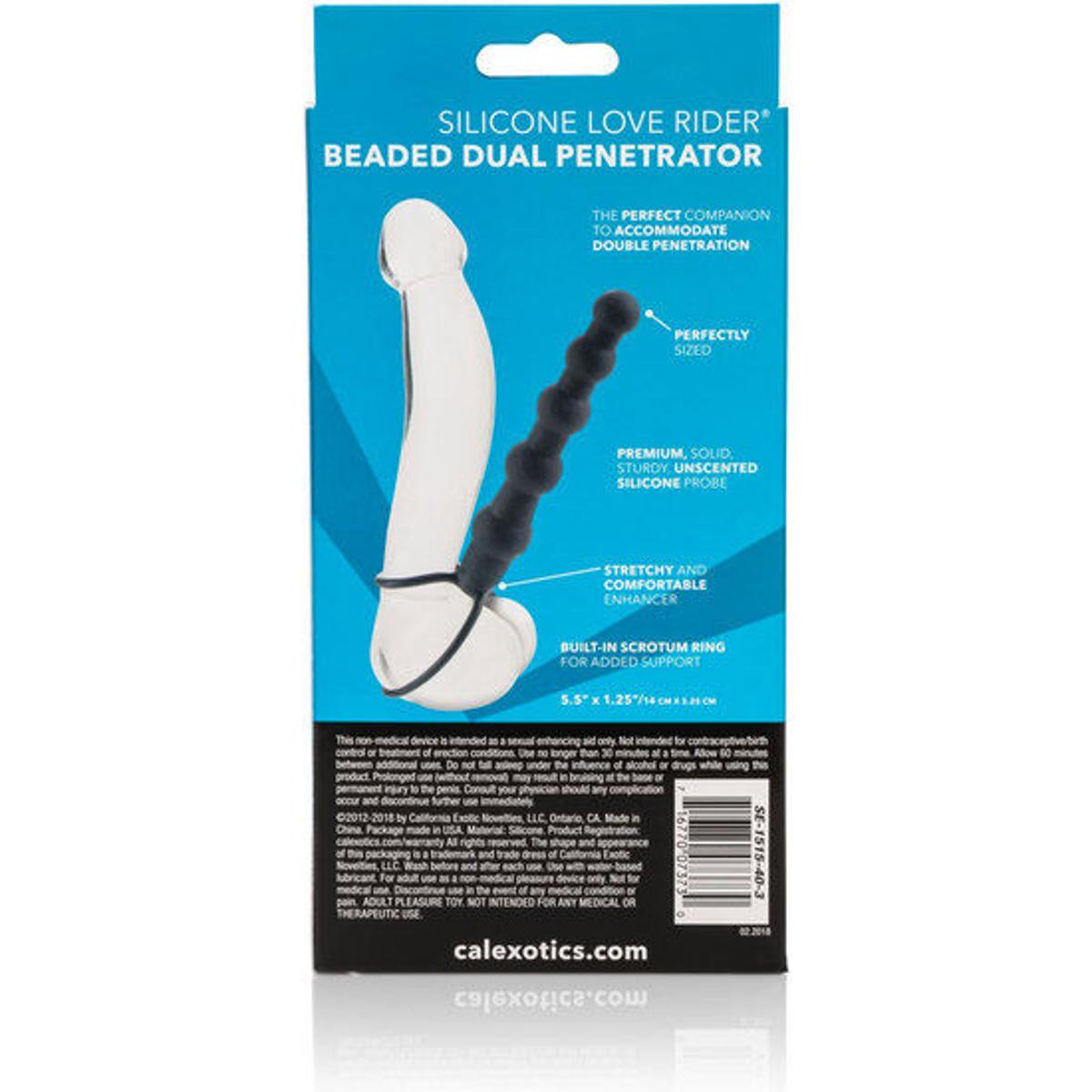 Analvibrator ”Lover Rider: Beaded Dual Penetrator” mit Penis- und Hodenring OH MY! FANTASY