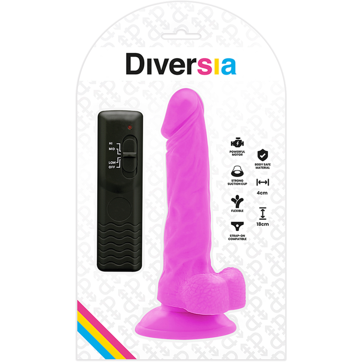 Realistischer Dildo mit Hoden und Vibration - OH MY! FANTASY