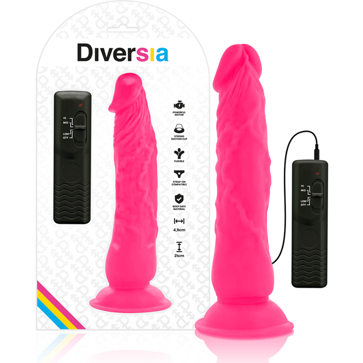 Flexibler Dildo mit Vibration und Saugfuß - OH MY! FANTASY