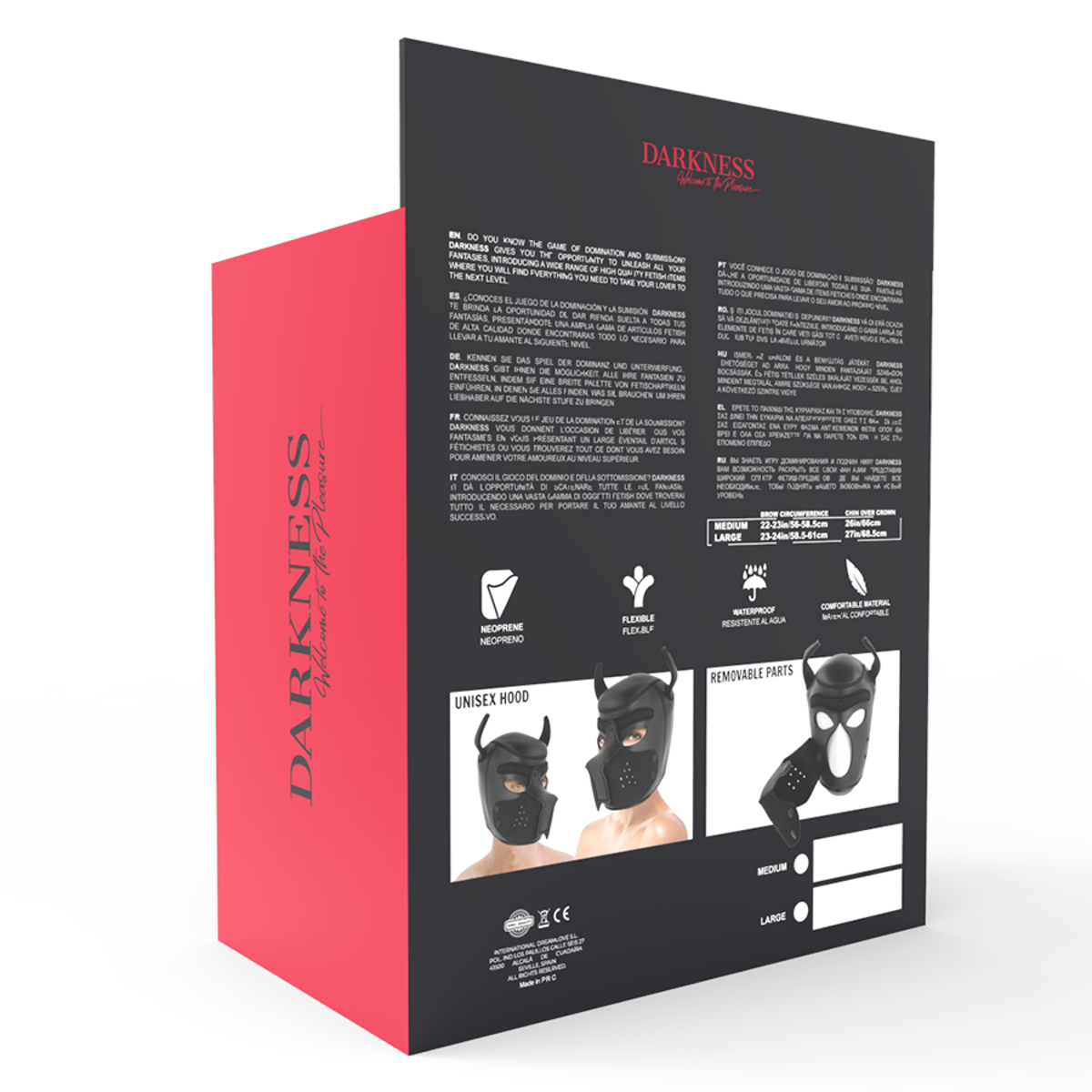 Hundemaske "Puppy Hood" mit abnehmbarer Schnauze - OH MY! FANTASY