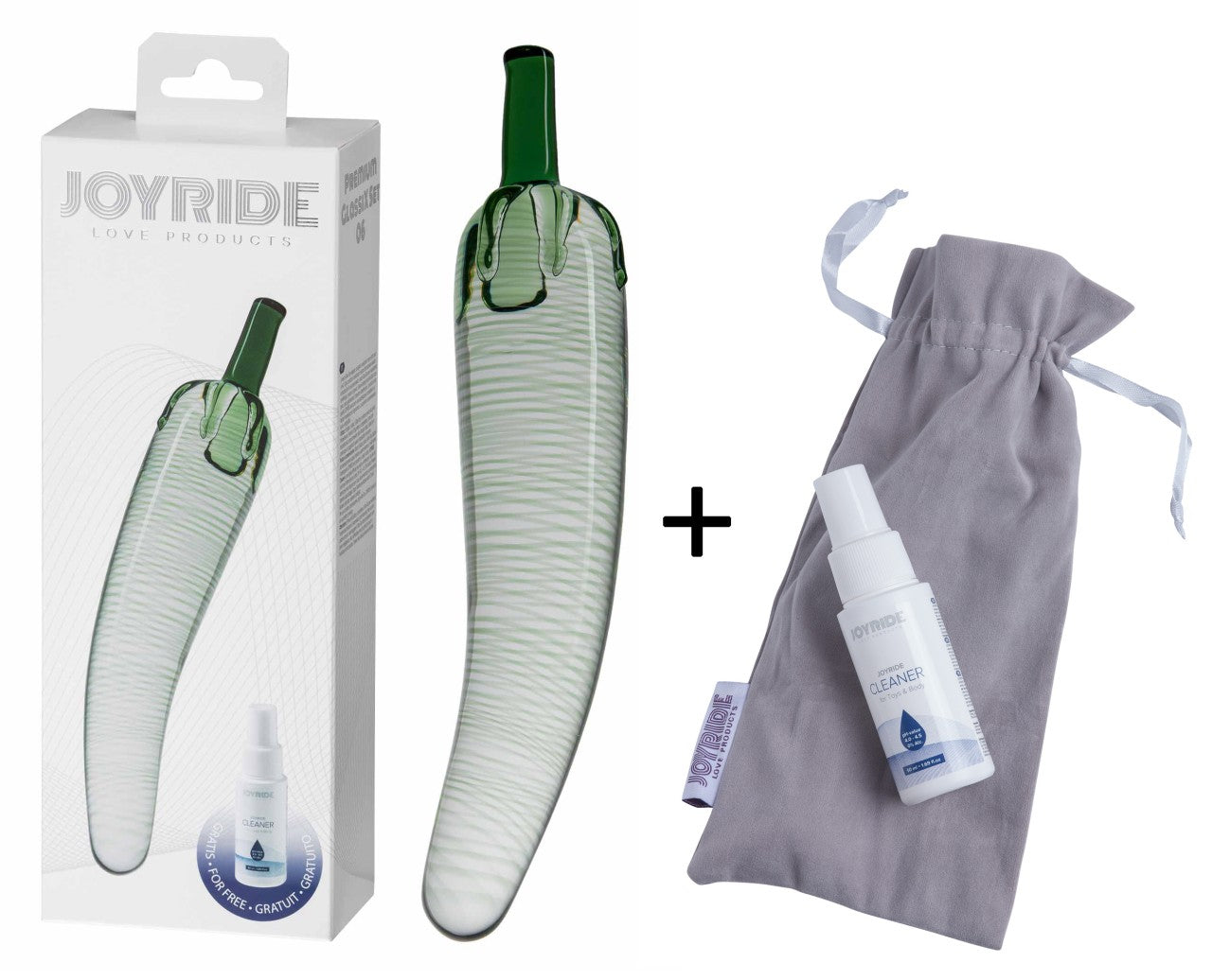 JOYRIDE - GlassiX Set - Hand gefertigter Glas-Dildo