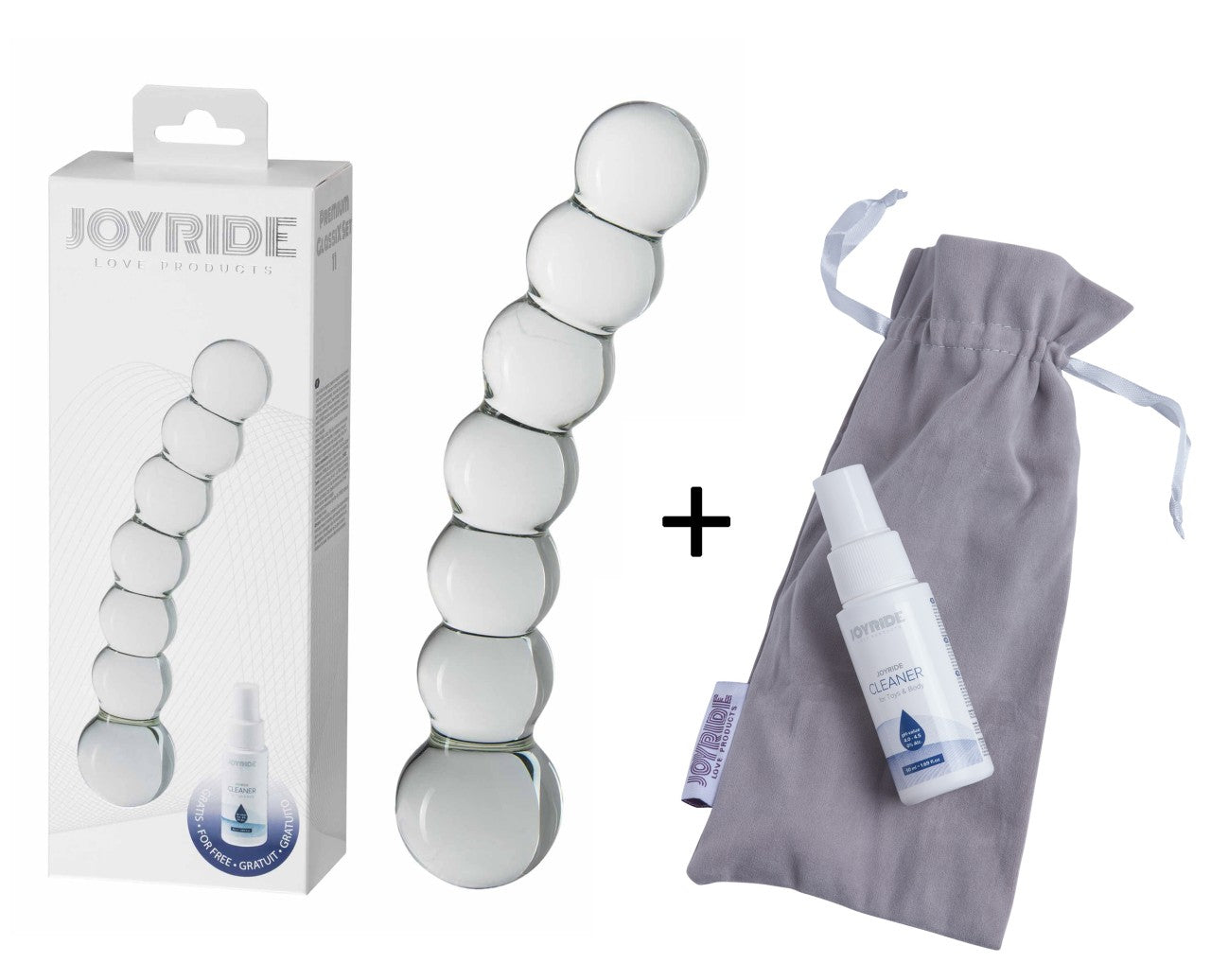 JOYRIDE - GlassiX Set - Hand gefertigter Glas-Dildo