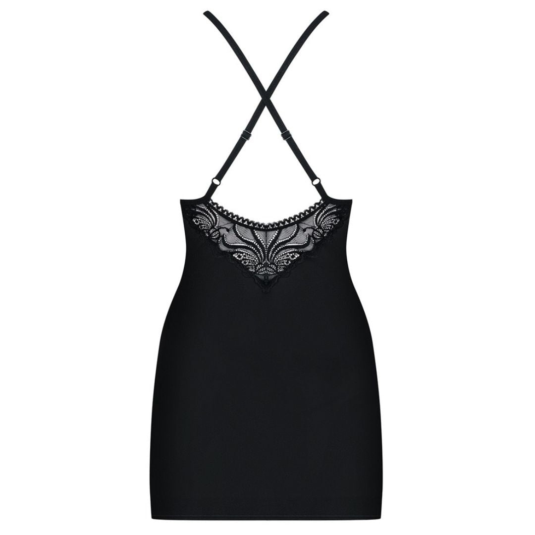 Negligé mit Spitzeneinsätzen plus String - OH MY! FANTASY