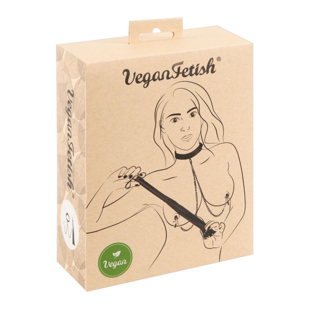 Halsfessel mit Nippelklemmen plus Peitsche - OH MY! FANTASY