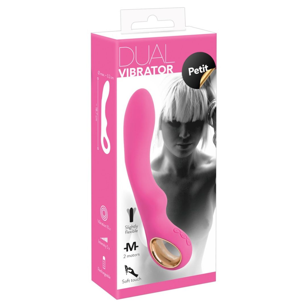 Vibrator "Dual Vibe Petit" mit edlem Haltegriff - OH MY! FANTASY