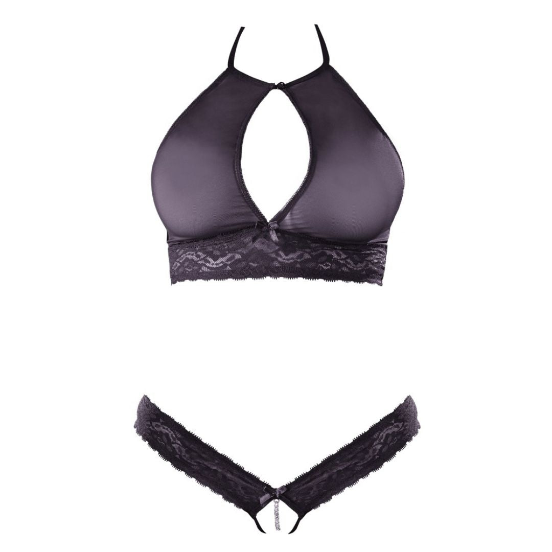 Bralette mit Neckholder plus String ouvert - OH MY! FANTASY