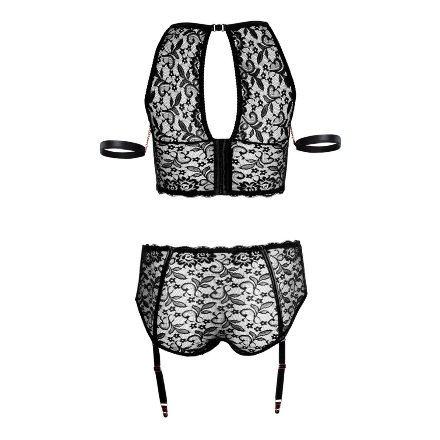 Bralette und Straps-Slip mit Handfesseln - OH MY! FANTASY